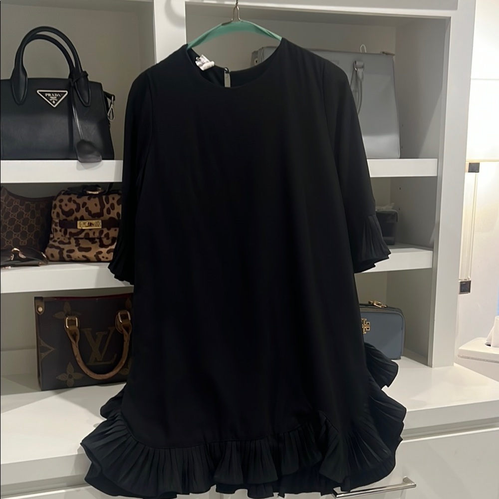 Banana Republic Black Ruffled Mini Dress